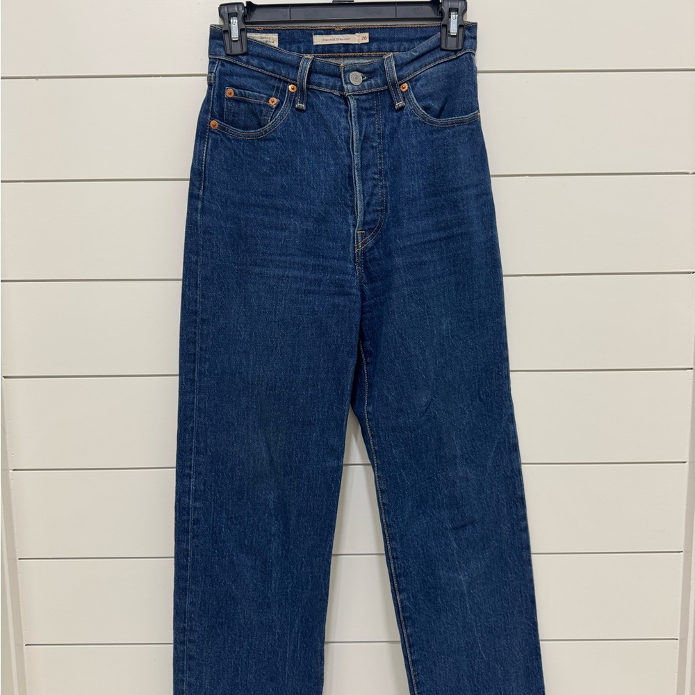 Levi's Dark Blue Straight Leg Jeans